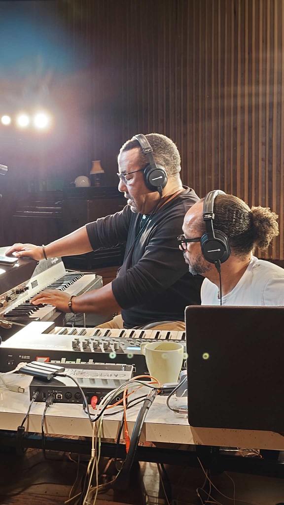 Thierry Vaton and David Donatien at recording studio Studio Färber